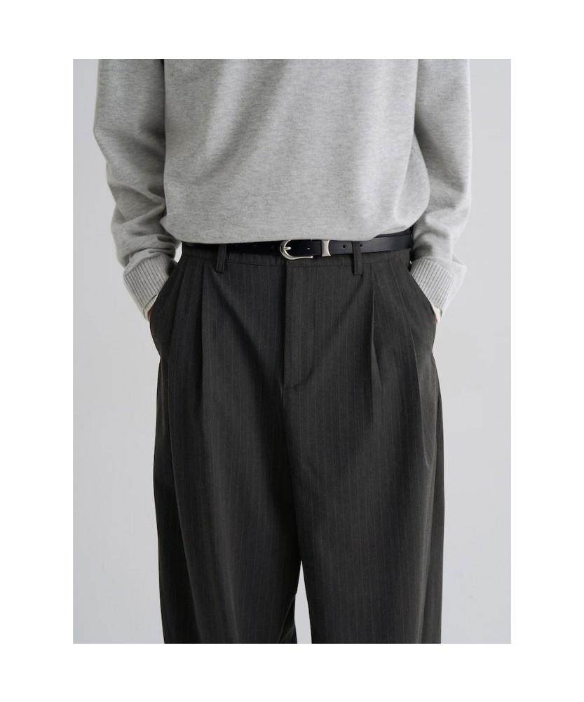 8SECONDS Pinstripe Wide Slacks Ash