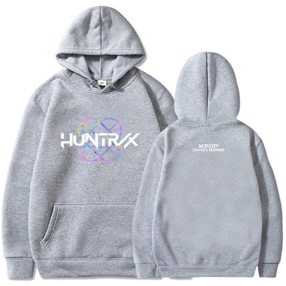 K-pop Охотники на демонов Huntrix Худи Мужчины Женщины Свободный Флис Графика из фильма Толстовка с капюшоном Пуловеры Худи Мужская одежда