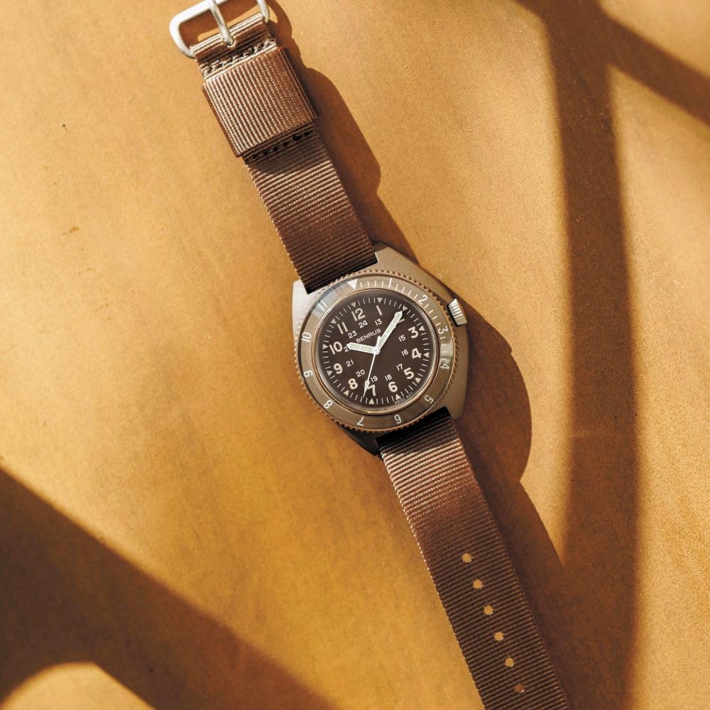 Часы коричневые [Benrus] TYPE3-OLIVE мужские