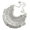 Fashion Women Coins Chain Pendant Statement Jewelry Choker Chunky Bib Necklace