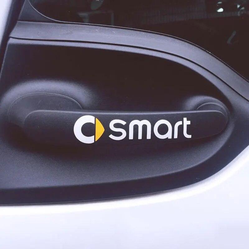 2 шт., наклейка на дверную ручку для Mercedes Smart Fortwo 453 451 450, декоративная пленка для автомобиля, наклейка на кузов, автомобильные аксессуары 10 см