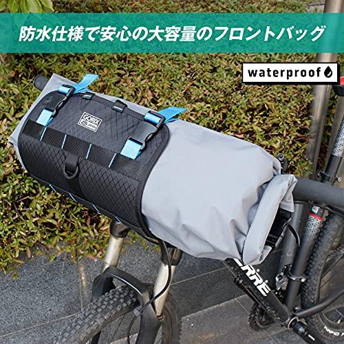 GORIX GX-6408 Waterproof Handlebar Bag [Large Capacity, Removable Storage Bag, Easy Installation] Rain Protection Stretchable Front Bag