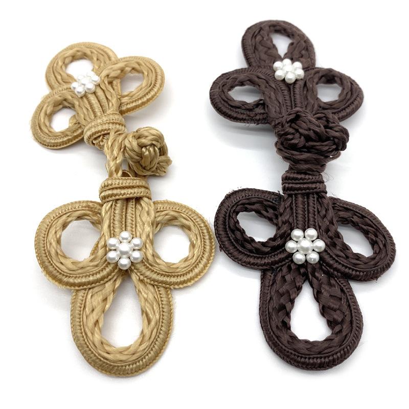 1 шт. Китайский узел в китайском стиле с цветком сливы, сделай сам, аксессуары для одежды ханьфу, ручная работа, пуговица для ципао, жемчуг