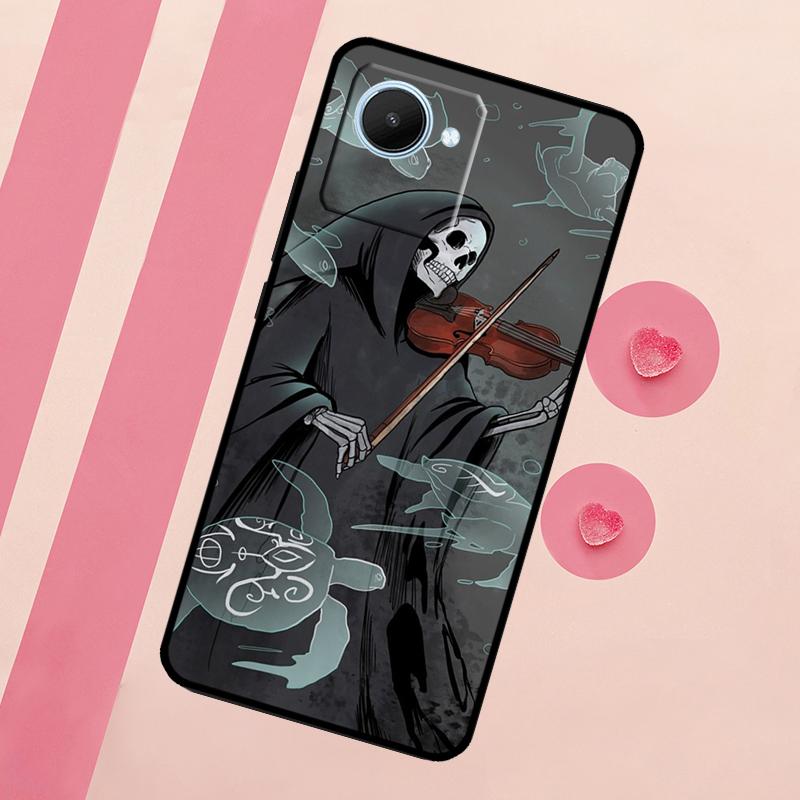 Music Violin Case For Realme C55 C53 C35 C33 C31 C30 C21Y C25s C15 C11 GT Neo 5 3T 2T 9 10 11 Pro Plus