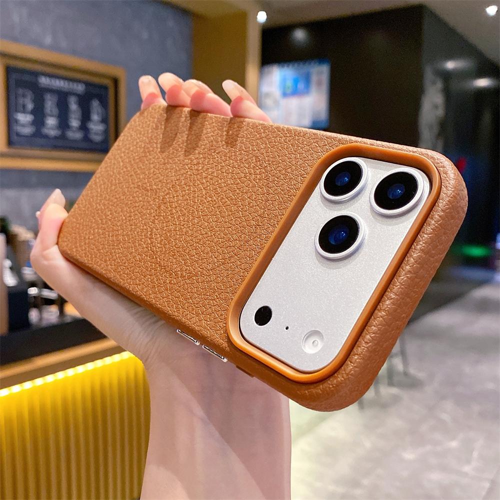 Business PU Leather Magnetic Case For iPhone 17 16 15 14 13 12 Pro Max Air For Magsafe Wireless Charge Shockproof Cover