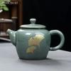 Высококачественный ретро керамический чайник, китайский чайный сервиз гайвань, чайник с глазурью «ледяная трещина» на заказ, изысканная ручная работа, домашняя посуда для напитков