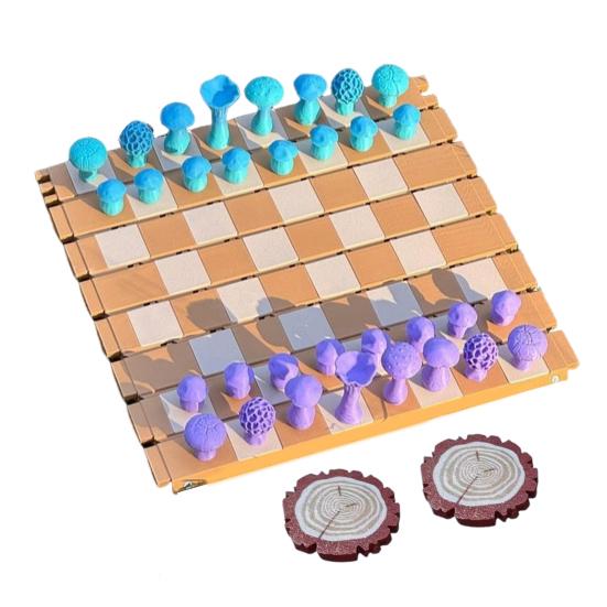1 набор магнитных лесных грибов, шахматная игра с рулоном, доска для шахмат для детей и взрослых, портативная образовательная дорожная настольная игра-шашка