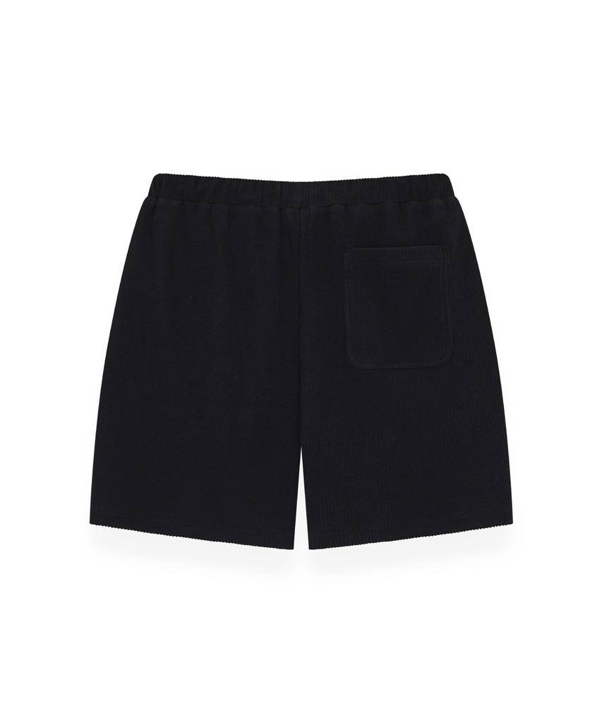 R-4 R-0074 / Cozy Brush – Resort Shorts(Black)