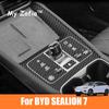 Для BYD Sealion 7 EV 2024 2025 2026 Аксессуары Новый Автомобиль Углеродное волокно Декоративная накладка на салон Наклейки ABS Аксессуары