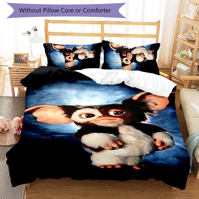 Gremlins 3pcs Bedding Set Duvet Cover Closure Includes 1 Duvet Cover & 2 Pillowcases for All Seasons Bedroom Home Dorm Decor