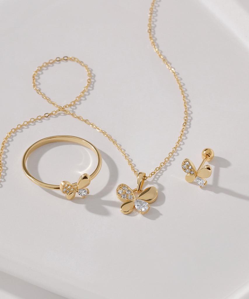 Mcel 14K Vivienne Butterple Butterfly Necklace
