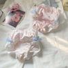 Cartoon Lace Bow Briefs Dot Ruffle Panties Women Lovely Bowknot Bear Panties  Daily