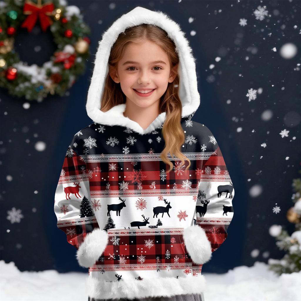 Children's Sweatshirt Girls Boys Long Sleeve Lightweight Casual Hoodie Loose Comfortable Sweatshirt