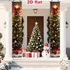 Merry Christmas Porch Sign Tree Box 1 Pair 30x180cm Indoor Outdoor Decor