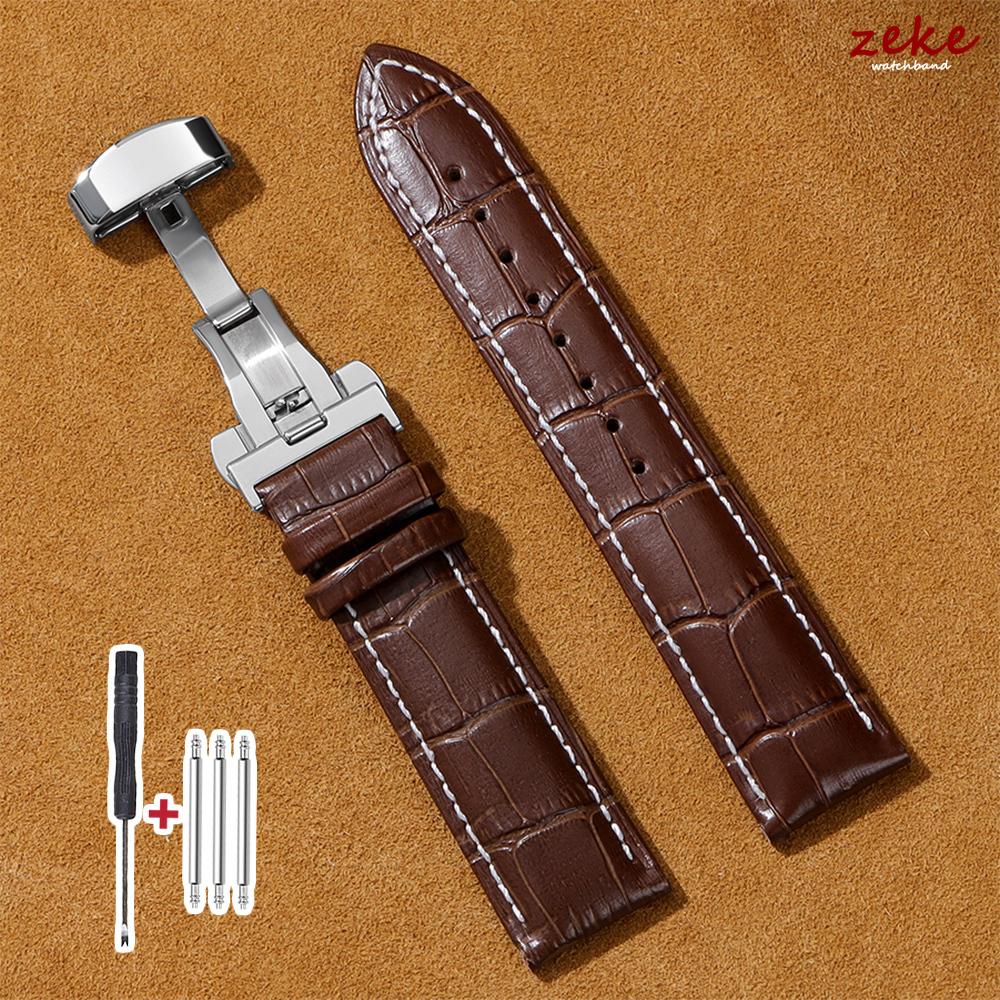 Мягкие ремешки для часов из коровьей кожи с застежкой-бабочкой 12/13/14/15/16/17/18/19/20/21/22/23/24 мм Запасной ремешок для наручных часов