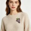 Брошь Булавка Сиреневый Букет Эмаль Фиолетовые Стразы Сплав Цинка Булавка Аксессуар для Костюма Пальто Свитера Платья