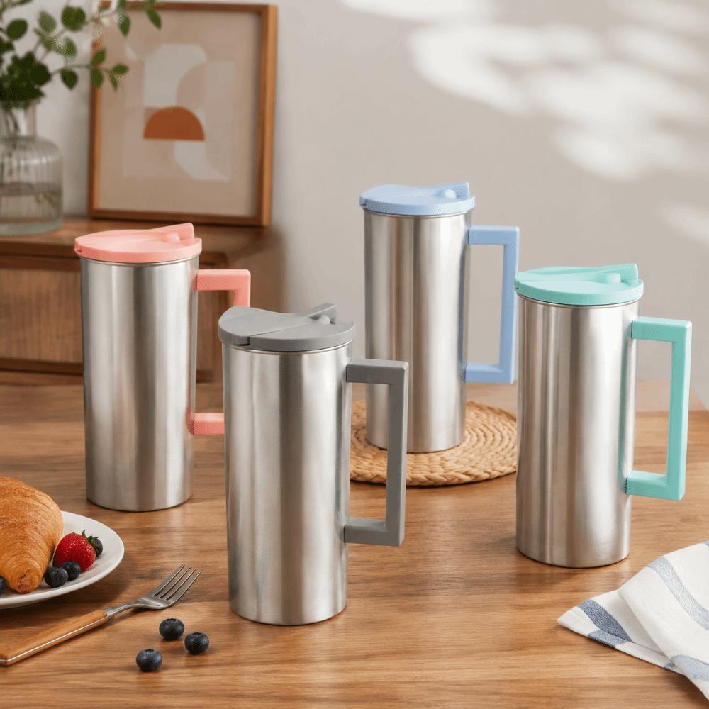 Rustless Steel Kettle Double Wall Insulation Layer Beverage Pot Restaurant Service