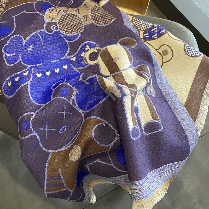 Жестокий медведь рекомендует мягкий женский шарф-шаль из имитации кашемира, осенне-зимний, универсальный, теплый