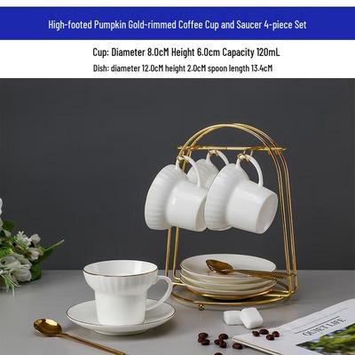 Набор кофейных чашек и блюдец с подставкой