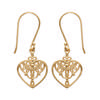 [K3803] - Gold Plated 'Love' Earrings - 15x35 Mm