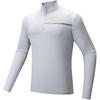 Soft Comfortable Breathable Versatile Long Sleeve T-Shirt With Stand Collar Men Tops 152537402-1