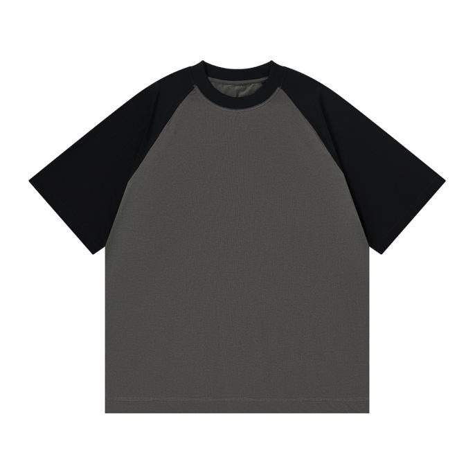 Крутая мужская футболка с рукавом реглан, свободная футболка с коротким рукавом, мужская летняя контрастного цвета с ощущением льда, с коротким рукавом, холодное лето