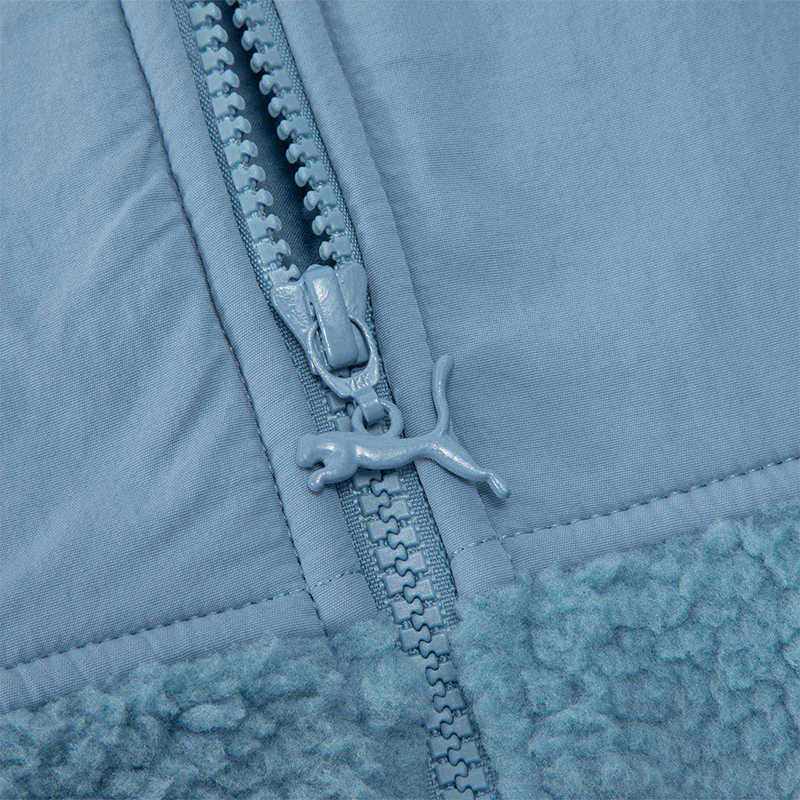 New PUMA CNY Year Of The Dragon Series Velvet feel Coat Unisex Light Blue 625832-20