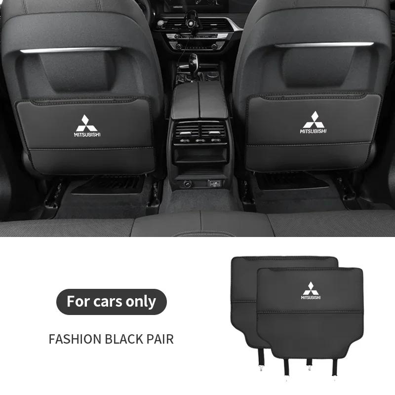 rvcr3 For Mitsubishi Outlander Pajero Asx Lancer EX Evolution X Ralliart Car Seat Back Protection Anti-Kick Pad Rear Seat Storage Bag