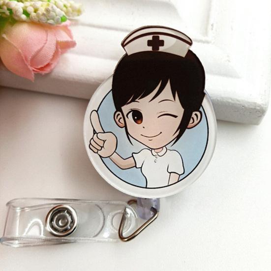 Симпатичный выдвижной бейдж на катушке, медсестра, доктор, ключ, ID, имя, держатель для карт, офисные принадлежности