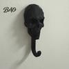 Decorative Key Holder 2Pcs 3D Printed Skull Wall Hook, Gothic Dark Mounted Hanger, Geometric Creative Towel Hook Hat Storage for Bathroom Entryway