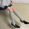 Korean Style Women Stockings Solid Color Long Socks Stockings Cotton Knitting Japanese Fashion School Girls Knee Socks Stockings