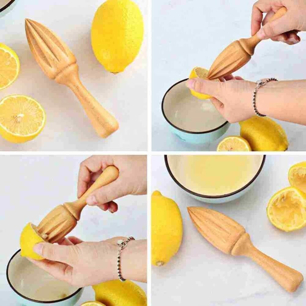 Wooden Press Cone Manual Juicer Log Color Fruit Orange Juice Extractor Lemon Fruit Juice Squeezer