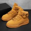 New Design Men's Skateboard Shoes 2025 Spring Fashion High Top Shoes Men Casual Platform Sneakers Comfortable Men White Sneakers
