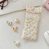 Sweet Cotton Glasses Storage Bag Lace Heart Lovely Eyeglasses Case Lightweight Lipstick Bag  Girls