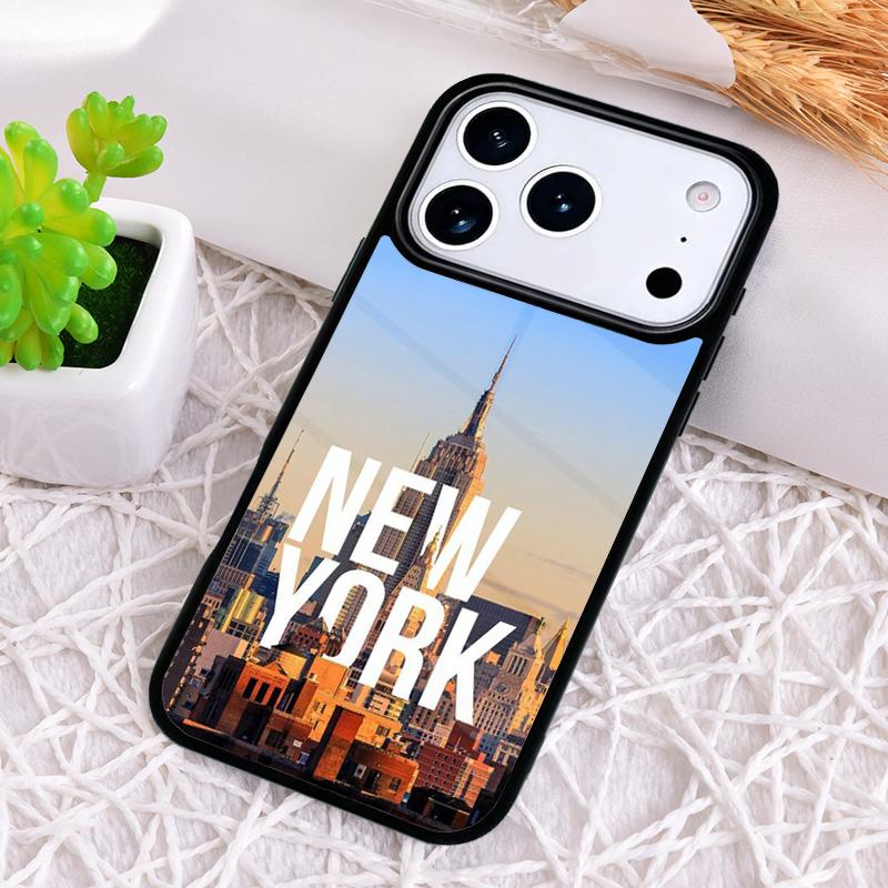 Чехол для телефона с принтом Нью-Йорка, противоударный, для iPhone 17 Air 16e 15 11 12 14 13 Pro Max, Cover Coque