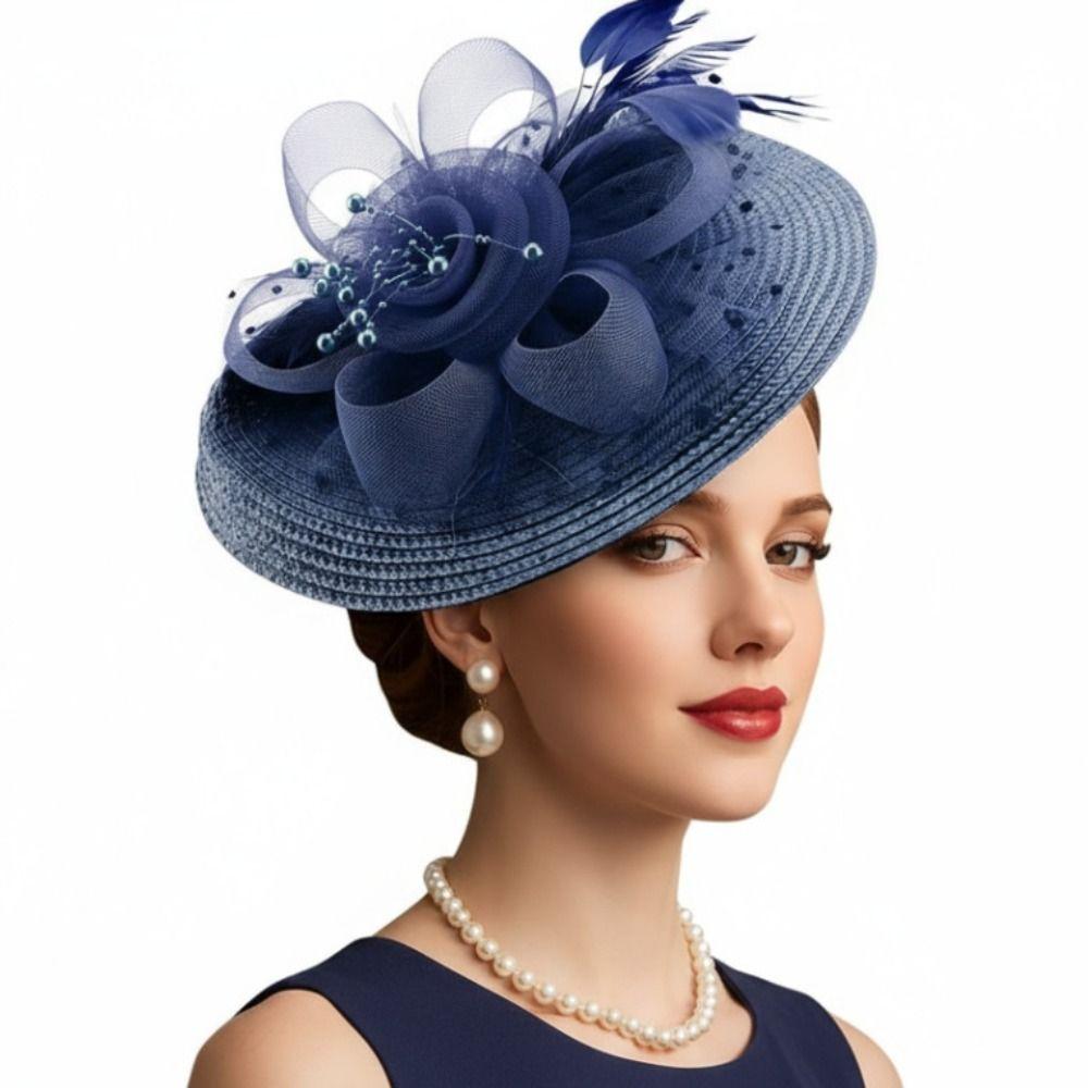 Изысканная винтажная шляпка-fascinator, элегантная маскарадная повязка на голову, повязка на волосы, свадебный головной убор, для танцевального шоу