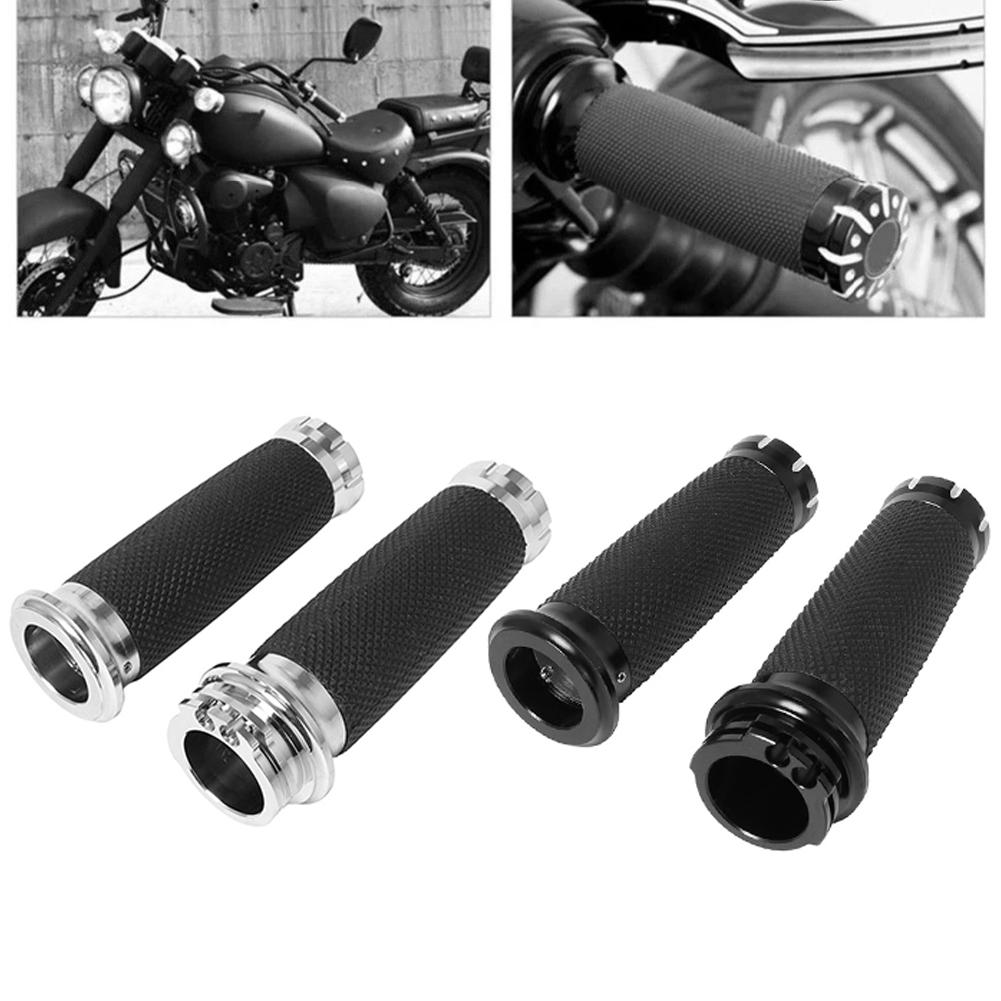 Мотоциклетные рукоятки для Touring Sportster XL883 XL1200 для Dyna Black Handle Bar Handle Sleeve Left & Right