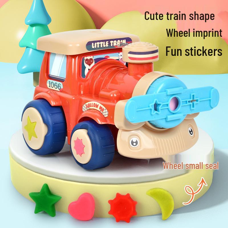Colorful Clay Train Play-Doh Noodle Maker Toy Set for Kids - Lightweight Clay Tools for Boys and Girls in Kindergarten.