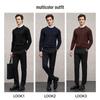 EMZ Men's Wool Cashmere Blend Sweater
