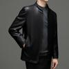 Autumn Genuine Leather Jacket Men's Slim Short Stand Collar Leather Jacket Middle-aged and Elderly Men's Genuine Leather Jacket