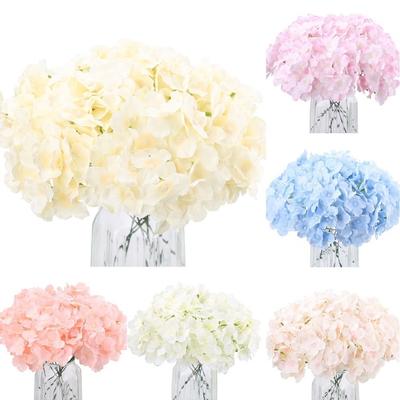 10 шт. 16 см искусственная головка цветка гортензии с шестом DIY свадебная арка фон стены декоративные цветы домашний сад украшение отеля поддельные Флорес