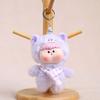 Yousheng Adorable Doll Pendant Multifunctional Plush Keychain with Hanging Buckle Cute Animal Shapes Fox Panda Soft Skin-Friendly Vinyl Face Gift