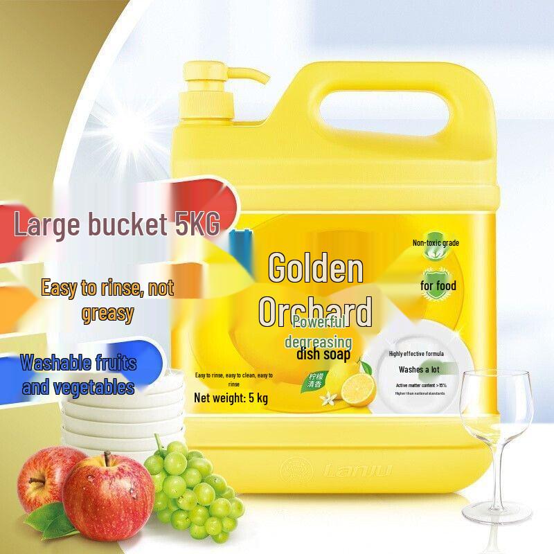 Lan Ju Jin Guo Yuan Семейное средство для мытья посуды: Сильное удаление жира и запаха, Пищевой, Легко смывается, Мягкий для рук