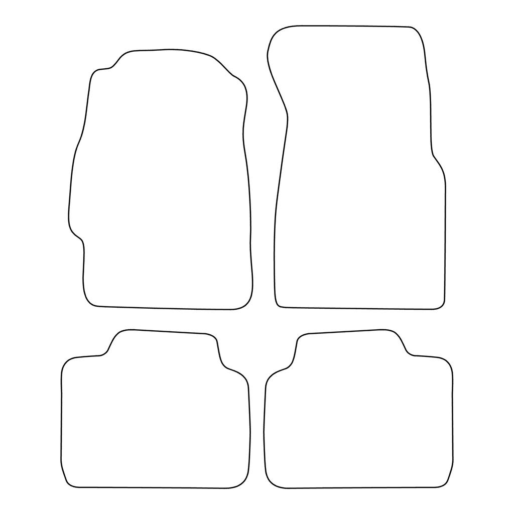 [BLM]HO018 red - Set of velour floor mats to fit Honda Civic VI Coupe 1996-2000 - red trim