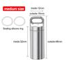 Stainless Steel Mini Waterproof Sealed Canister Outdoor Survival Pill Storage Bottle Travel Portable Tablet Container Keyring 4
