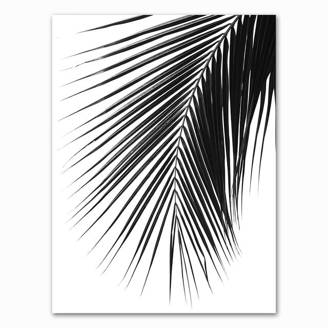 Canvas Painting Home Decor Nordic Black White Heart Palm Leaf Feather Pictures Prints Wall Art Poster For Living Room Modular No Frame