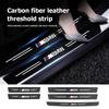 For BMW Car Door Sill Scuff Plate Decor Carbon Fiber Stickers M Performance Alpina M3 M5 M6 X1 X3 X4 X5 G20