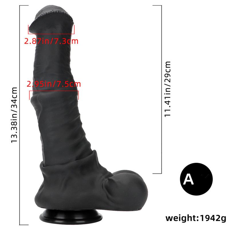 Женский фаллоимитатор Black Horse, большой анальный штекер для заднего двора, анальная пробка, устройство для мастурбации, имитация фаллоимитатора, силиконовый мягкий анальный расширитель