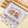 Cartoon Capybara Document Bag PVC Information Pack Test Paper Storage Bag A4 File Bag  Student