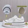 The First Layer of Cowhide White Shoes Women's 2025 Spring New Thick-soled Heightening Board Shoes Women's Versatile Casual Shoes Big Head Women's